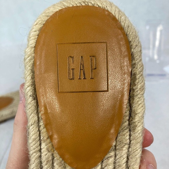 Gap Sandals Womens Sz 7 Multicolor‎ Rainbow Striped Espadrille Slides - Picture 5 of 6